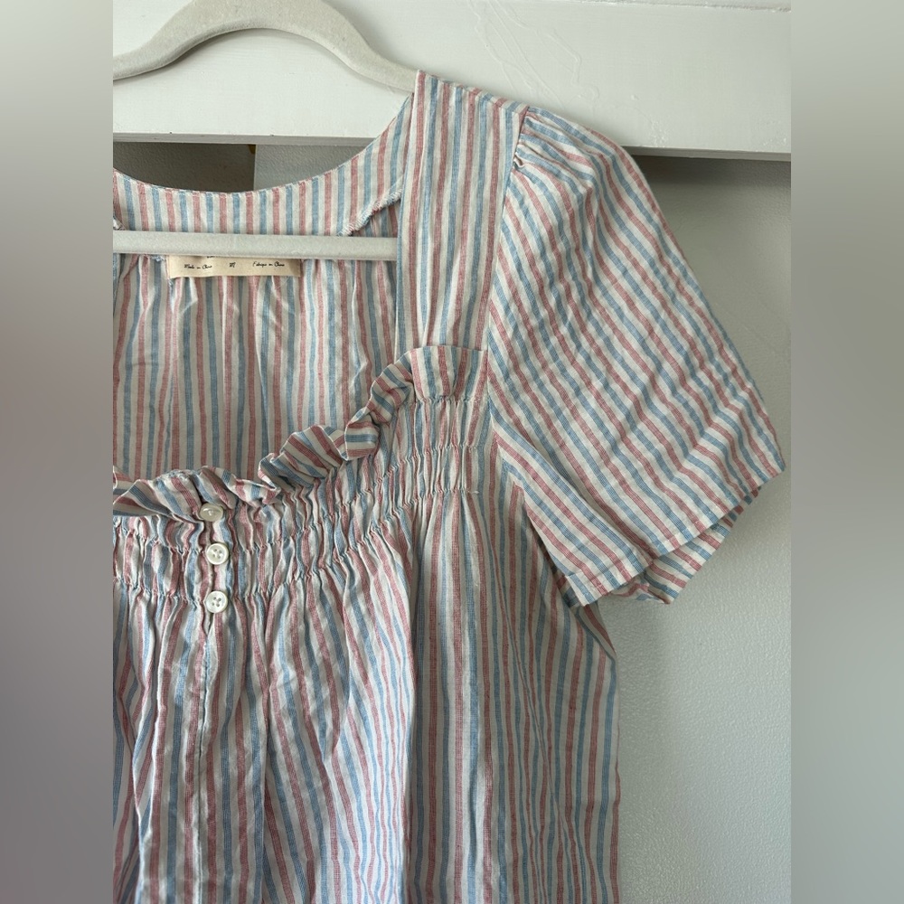 EUC Anthropologie Isabella Sinclair Striped Cotton Top